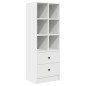 vidaXL Scrivania con storage bianca in legno ingegnerizzato