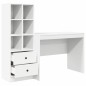 vidaXL Scrivania con storage bianca in legno ingegnerizzato