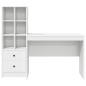 vidaXL Scrivania con storage bianca in legno ingegnerizzato