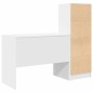 vidaXL Scrivania con storage bianca in legno ingegnerizzato