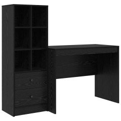vidaXL Scrivania con Spazio di Archiviazione in Quercia Nera Legno Ingegnerizzato