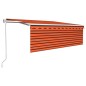 Tenda Sole Retrattile Automatica Parasole 4x3m Arancio Marrone Tenda Sole Retrattile Automatica Parasole 4x3m Arancio Marrone