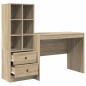 vidaXL Scrivania con Spazio di Archiviazione Rovere Sonoma Legno Ingegnerizzato