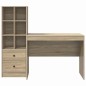 vidaXL Scrivania con Spazio di Archiviazione Rovere Sonoma Legno Ingegnerizzato