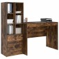 vidaXL Scrivania con Contenitore Quercia Affumicata Legno Ingegnerizzato