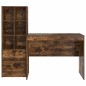 vidaXL Scrivania con Contenitore Quercia Affumicata Legno Ingegnerizzato