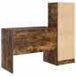 vidaXL Scrivania con Contenitore Quercia Affumicata Legno Ingegnerizzato