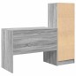 vidaXL Scrivania con Spazio di Archiviazione Grigio Sonoma Legno Ingegnerizzato