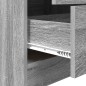 vidaXL Scrivania con Spazio di Archiviazione Grigio Sonoma Legno Ingegnerizzato