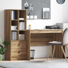 vidaXL Scrivania con Magazzino Quercia Artigianale Legno Ingegnerizzato