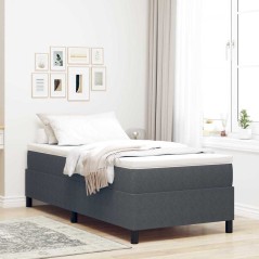 vidaXL Letto Box Spring Grigio Scuro 80x200 cm in Tessuto Corduroy