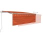 Tenda Sole Retrattile Automatica Parasole 4x3m Arancio Marrone Tenda Sole Retrattile Automatica Parasole 4x3m Arancio Marrone
