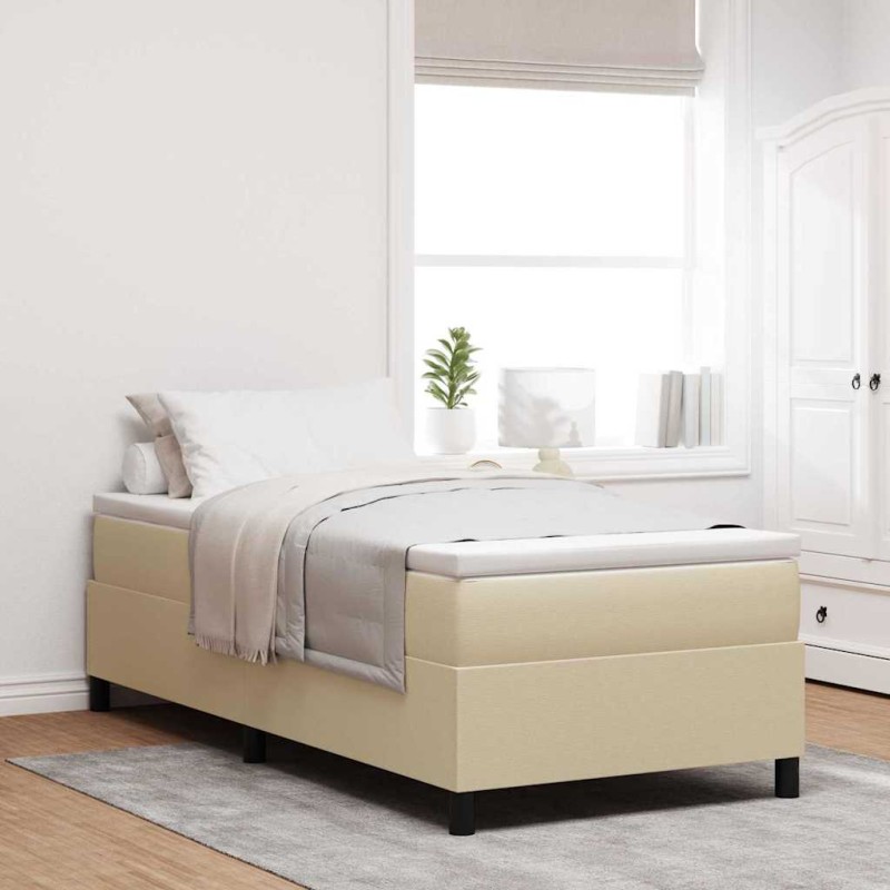 vidaXL Letto a Box Verde Chiaro Grigio 100x200 cm Tessuto a Velluto