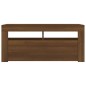 Mobile Porta TV con Luci LED Rovere Marrone 90x35x40 cm