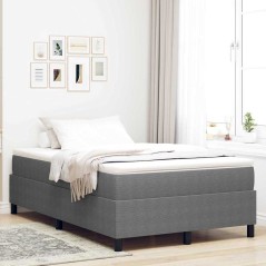 Letto Box Spring vidaXL Grigio Chiaro Matrimoniale Piccolo Tessuto Vellutato