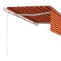 Tenda Sole Retrattile Automatica Parasole 4x3m Arancio Marrone Tenda Sole Retrattile Automatica Parasole 4x3m Arancio Marrone