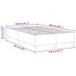vidaXL Letto a Doghe Grigio Chiaro 120x200 cm in Tessuto Corduroy