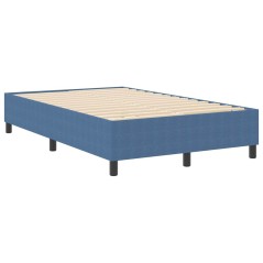 vidaXL Letto Box Spring Blu 120x200 cm Tessuto in Velluto Corduroy