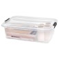 Scatole Portaoggetti con Coperchio 2 pz Trasparenti 7 L