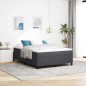vidaXL Letto con Box Spring Grigio Scuro 140x200 cm Tessuto a Corda vidaXL Letto con Box Spring Grigio Scuro 140x200 cm Tessuto a Corda