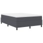 vidaXL Letto con Box Spring Grigio Scuro 140x200 cm Tessuto a Corda vidaXL Letto con Box Spring Grigio Scuro 140x200 cm Tessuto a Corda