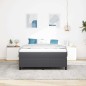 vidaXL Letto con Box Spring Grigio Scuro 140x200 cm Tessuto a Corda vidaXL Letto con Box Spring Grigio Scuro 140x200 cm Tessuto a Corda