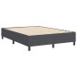 vidaXL Letto con Box Spring Grigio Scuro 140x200 cm Tessuto a Corda vidaXL Letto con Box Spring Grigio Scuro 140x200 cm Tessuto a Corda