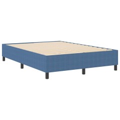 vidaXL Letto a Mola Blu 140x200 cm In Tessuto Vellutato