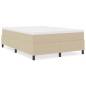 vidaXL Letto con Box Spring Verde Chiaro Grigio 140x200 cm Tessuto a Righe