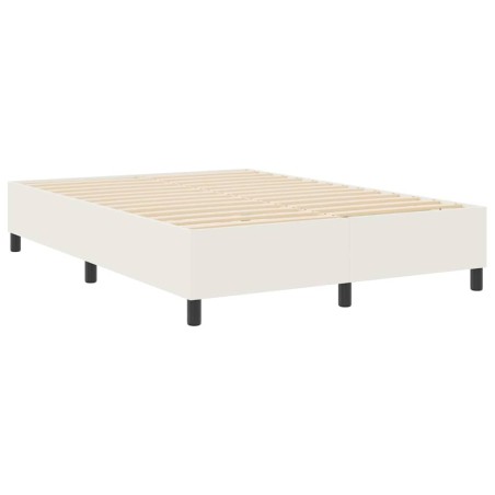 vidaXL Letto Box Spring Crema 160x200 cm Tessuto a Cordura