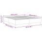 vidaXL Letto Box Spring Verde Chiaro Grigio 160x200 cm Tessuto a Coste