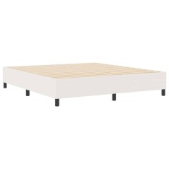 vidaXL Letto Box Spring Crema Super King Tessuto A Coste