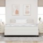 vidaXL Letto Box Spring Crema Super King Tessuto A Coste
