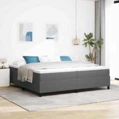 vidaXL Letto Box Spring Grigio chiaro 200x200 cm Tessuto a coste