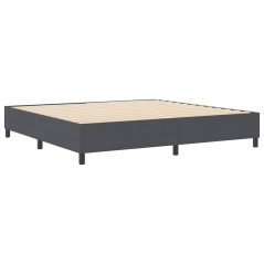 vidaXL Letto Box Spring Grigio Scuro 200x200 cm Tessuto a Coste