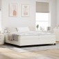 vidaXL Letto Box Spring Crema 200x200 cm Tessuto a coste