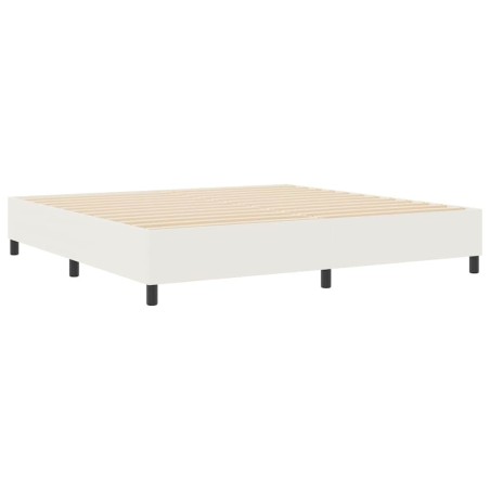 vidaXL Letto Box Spring Crema 200x200 cm Tessuto a coste