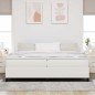 vidaXL Letto Box Spring Crema 200x200 cm Tessuto a coste
