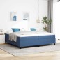 vidaXL Letto Box Spring Blu 200x200 cm Tessuto a Cordonetto vidaXL Letto Box Spring Blu 200x200 cm Tessuto a Cordonetto
