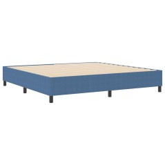 vidaXL Letto Box Spring Blu 200x200 cm Tessuto a Cordonetto