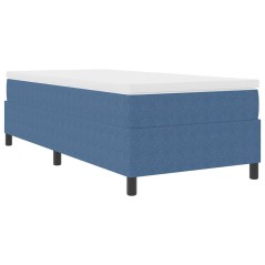 vidaXL Letto Box Spring con Materasso Blu, 90 x 200 cm, Tessuto Corduroy