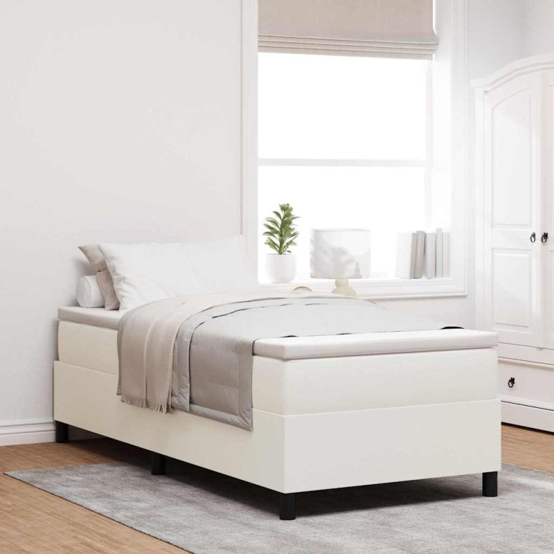 vidaXL Letto a Molle – Ecrù 100x200 cm Tessuto a Velluto vidaXL Letto a Molle – Ecrù 100x200 cm Tessuto a Velluto
