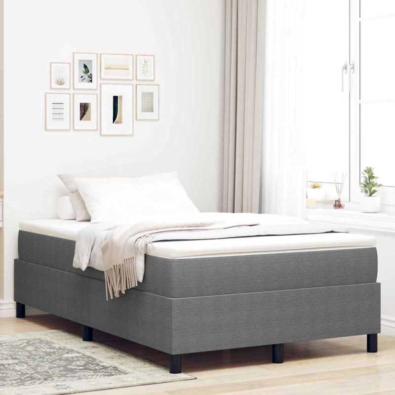 vidaXL Letto a Box con Materasso in grigio chiaro - 120 x 200 cm in tessuto corduroy vidaXL Letto a Box con Materasso in grigio chiaro - 120 x 200 cm in tessuto corduroy