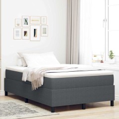 vidaXL Letto a Molle con Materasso – Grigio Scuro, 120 x 200 cm, Tessuto a Corda