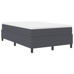 vidaXL Letto a Molle con Materasso – Grigio Scuro, 120 x 200 cm, Tessuto a Corda