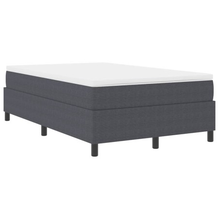 vidaXL Letto a Molle con Materasso – Grigio Scuro, 120 x 200 cm, Tessuto a Corda