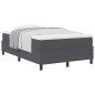 vidaXL Letto a Molle con Materasso – Grigio Scuro, 120 x 200 cm, Tessuto a Corda