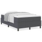 vidaXL Letto a Molle con Materasso – Grigio Scuro, 120 x 200 cm, Tessuto a Corda