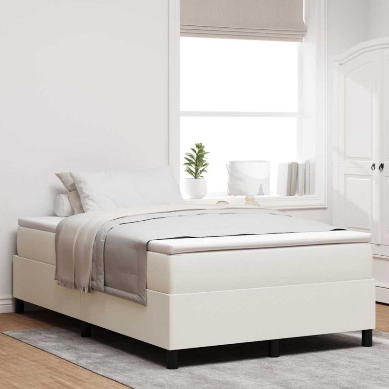 vidaXL Letto a Molle Box con Materasso Crema - 120 x 200 cm, Velluto a Coste vidaXL Letto a Molle Box con Materasso Crema - 120 x 200 cm, Velluto a Coste