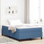 vidaXL Letto Box Spring con Materasso Blu, 120 x 200 cm, tessuto a coste. vidaXL Letto Box Spring con Materasso Blu, 120 x 200 cm, tessuto a coste.